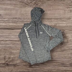 Under Armour Medium Women’s Lightweight Charcoal Gray Velocity Wordmark Hoodie